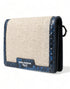 Dolce & Gabbana Beige Raffia Blue Leather Trim Mini Shoulder Purse Crossbody Bag